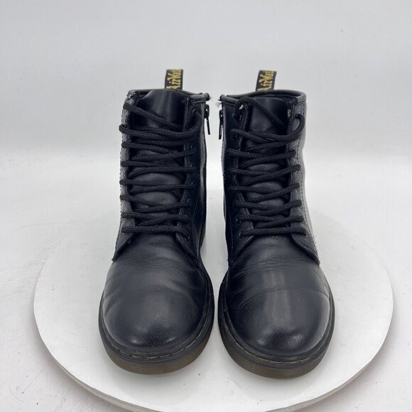 Dr. Martens 1460 J Women Size 5 Black Leather 8 Eye Side Zip Combat Boot - Picture 7 of 10